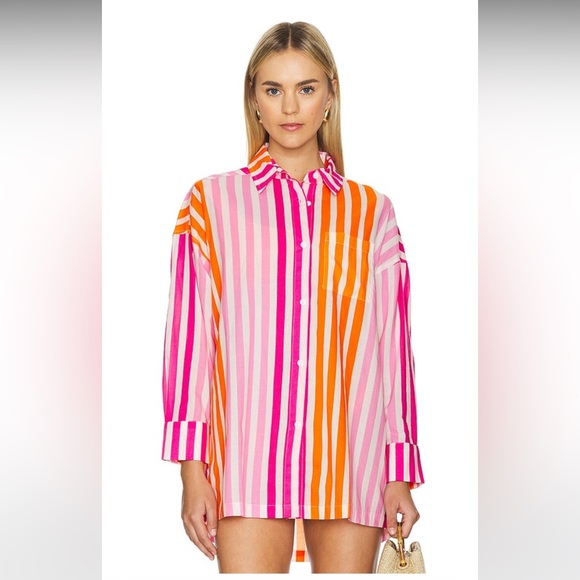Beach Riot Alexa Top in Sunset Stripes size S/M - Picture 2 of 4